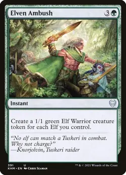 MTG Elven Ambush Near Mint KHM Uncommon #391 - Image 1