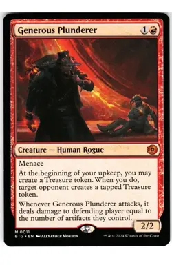1x MTG Generous Plunderer - OTJ Mythic! NM Mint! - Image 1