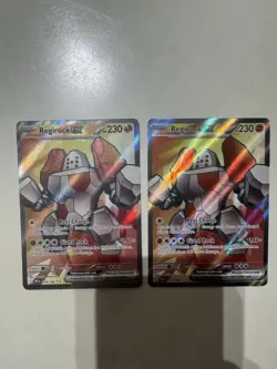Pokemon TCG Regirock EX Full Art Ultra Rare Holo Lot Of 2 - Image 1