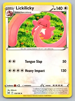 Pokemon TCG SWSH11: Lost Origin Lickilicky 139/196 - Image 1