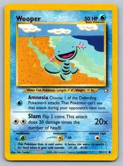 Pokemon TCG Neo Genesis Wooper 082/111 - Image 1