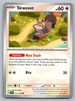 Pokemon TCG SV01: Scarlet & Violet Base Set Skwovet 151/198 - Image 1