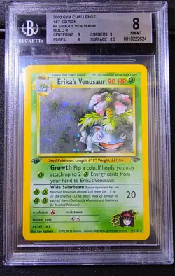 Erika's Venusaur 4/132 Gym Challenge Holo 1st Edition Pokemon BSG 8 - Image 1