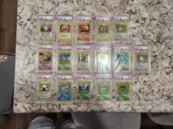 Pokemon Jungle Holo No Symbol Error Set All 16 Holos, 15 PSA 8, 1 PSA 9 English - Image 1