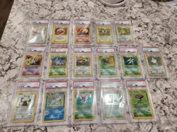 Pokemon Jungle Holo No Symbol Error Set All 16 Holos, 15 PSA 8, 1 PSA 9 English - Image 2