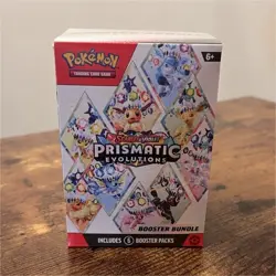 Pokemon Prismatic Evolutions Booster Bundle Box Eevee 6 Packs English 2025 - Image 1