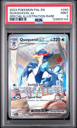 2023 POKEMON PAL EN-PALDEA EVOLVED #260 QUAQUAVAL EX SIR PSA 9 - Image 1