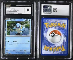 SQUIRTLE Pokemon 151 Poster Collection Black Star Cosmos Holo #048 CGC 9 MINT - Image 3