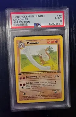 Pokemon - Marowak 1st Edition - Jungle Set #39/64 PSA 9 - Image 1