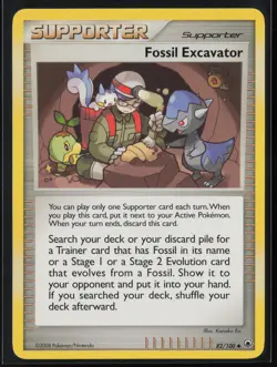 Pokemon Fossil Excavator #82/100 Majestic Dawn Near Mint or Better - Image 1