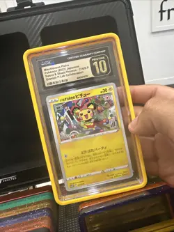 CGC PRISTINE 10 Mischievous Pichu 214/S-P Sword & Shield Promo Japanese Pokemon - Image 1
