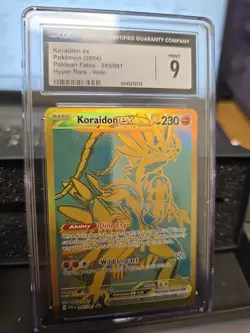 🔥⚡⚡⚡Koraidon Ex 245/091 Pokemon TCG Scarlet & Violet Paldean Fates Mint 9 Holo - Image 1