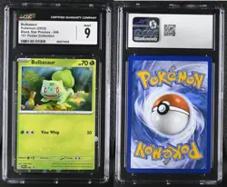 BULBASAUR Pokemon 151 Poster Collection Black Star Cosmos Holo #046 CGC 9 MINT - Image 3