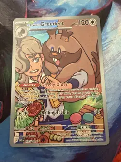 Pokemon TCG Arven's Greedent 205/182 Destined Rivals Illustration Rare NM/Mint - Image 1