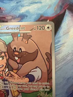 Pokemon TCG Arven's Greedent 205/182 Destined Rivals Illustration Rare NM/Mint - Image 3
