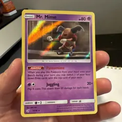 Mr. Mime 11/18 SM Detective Pikachu Pokemon Holo Rare NM Condition - Image 1