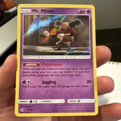 Mr. Mime 11/18 SM Detective Pikachu Pokemon Holo Rare NM Condition - Image 4