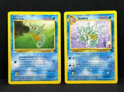 Pokemon Tcg Horsea 49/62 & Seadra 42/62 Fossil Set Non-Holo - Image 1