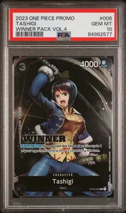 PSA 10 Tashigi Winner (C) ST06-006 Winner Pack Vol.4 One Piece - Image 1