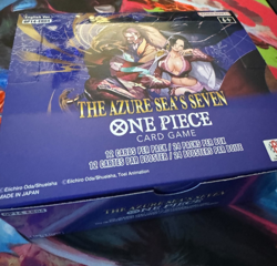 One Piece OP14 The Azure Sea's Seven Booster Box - Unsealed with promo - Image 2