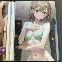 Peach Party - Trifold Card - Goddess Story - Fold Anime Bikini - Rare! Misaka - Image 5