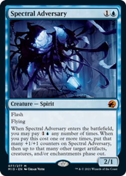 1x Spectral Adversary NM-Mint, English Innistrad: Midnight Hunt MTG Magic - Image 1
