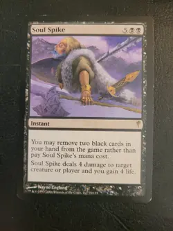 MTG Magic the Gathering Soul Spike (70/155) Coldsnap Black Rare LP - Image 1