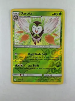 Dartrix #10/149 Sun & Moon Reverse Holo Uncommon Pokemon Card - Image 3