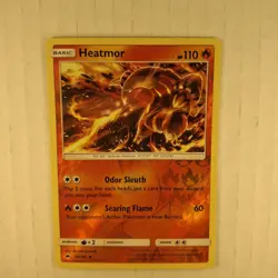 Pokemon Burning Shadows Heatmor Reverse Holo Uncommon Card 24/147 NM Near Mint - Image 3