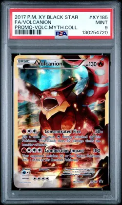 POKEMON SM BLACK STAR PROMO VOLCANION #XY185 PSA 9 MINT #130254720 - Image 1