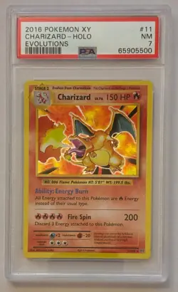 🔥 Charizard Holo 11/108 XY Evolutions - PSA 7 Near Mint | Pokemon 2016 - Image 1