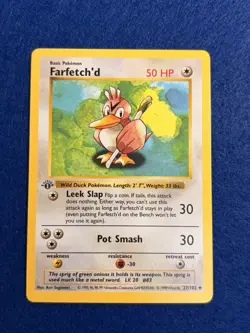 Farfetch’d 27/102 1st Edition Base Set WOTC Vintage Pokemon 1999 - Image 1