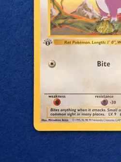 Rattata Shadowless 1st Ed. Pokemon Base Set #61 1999 - Image 5