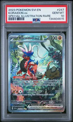 2023 POKEMON SVI EN-SCARLET & VIOLET #247 KORAIDON EX PSA 10 - Image 1