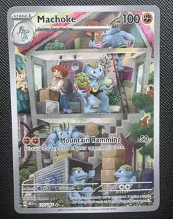 Pokemon Machoke 177/165 Illustration Rare Scarlet & Violet 151 Near Mint NM SIR - Image 1