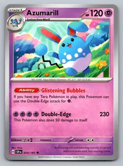 Pokemon TCG SV08: Surging Sparks Azumarill 074/191 - Image 1
