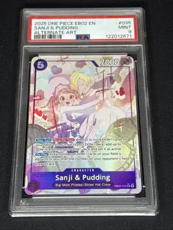 2025 One Piece EBA25 EB02-035 Sanji & Pudding Alt Art PSA 9 - Image 1