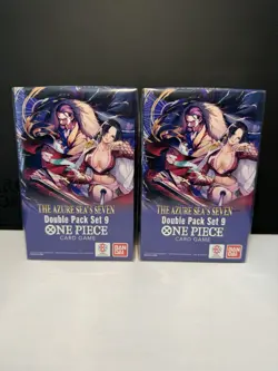 One Piece TCG: Double Pack Set 9 The Azure Sea's Seven - FACTORY SEALED! Lot-2 - Image 1