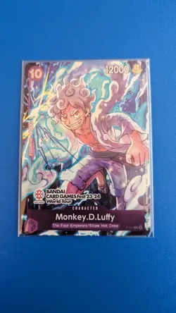 ONE PIECE CARD GAME MONKEY.D.LUFFY P-041 BANDAI CARD GAMES FEST 23-24 ENGLISH - Image 1