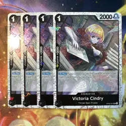 4x OP06-091 Victoria Cindry Jolly Roger Reverse Holo Playset One Piece PRB-01 - Image 1