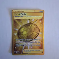 Hero's Medal 201/185 Vivid Voltage NM Gold Secret Rare Pokemon Card - Image 1