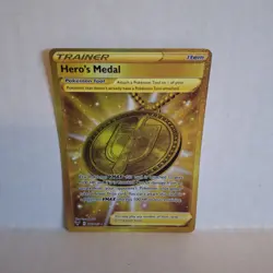 Hero's Medal 201/185 Vivid Voltage NM Gold Secret Rare Pokemon Card - Image 3
