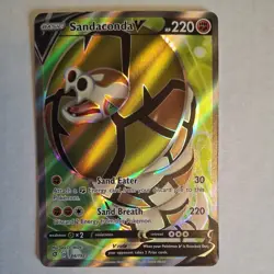 Sandaconda V Full Art 184/192 Rebel Clash Pokemon Card - NM - Image 3