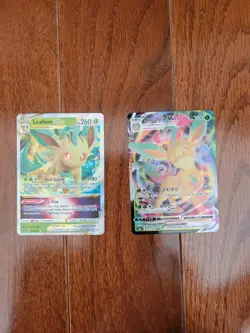 Pokemon Leafeon VSTAR VMAX Holo Card Lot S6a English Japanese - 2 Cards - Image 1