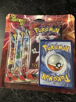 Pokemon TCG Lightning Set 4 Packs + 1 Bonus Card! Brand New/Sealed - Image 1