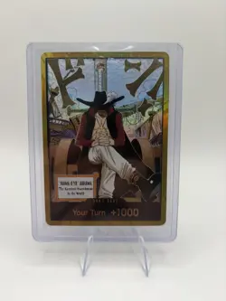 DON!! Card (Dracule Mihawk) (Gold) The Azure Sea's Seven Foil - Image 1
