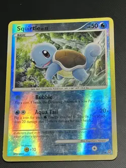 Squirtle 112/132 Reverse Holo Secret Wonders Pokemon Card 2007 - Image 1