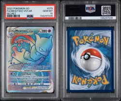 2022 Pokemon GO Mewtwo VSTAR Secret Rare 079/078 PSA 10 GEM MINT Rainbow Holo - Image 3