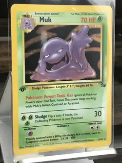 1st Edition Muk Holo Fossil Set Pokemon 1999 Never Played! - Image 2