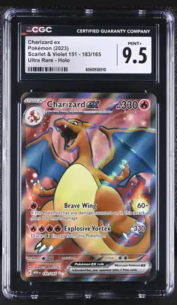 2023 Pokemon 151 Charizard ex 183 Scarlet & Violet 151 Ultra Rare CGC 9.5 - Image 1